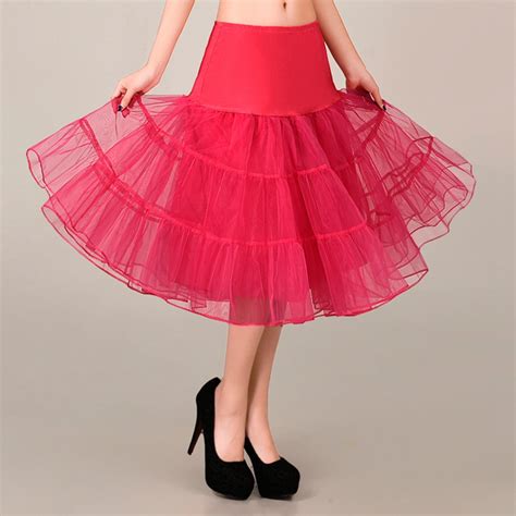 2016 Rose Red Petticoat Summer Dress Mini A Line Skirts Crinoline