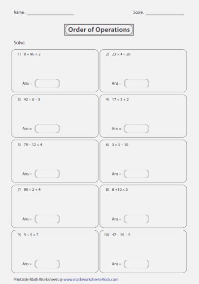 8th Grade Math Worksheets Printable