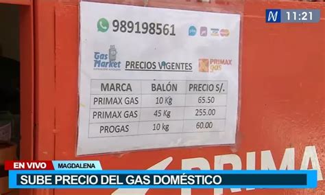 Precio Del Bal N De Gas Llega A Soles En Magdalena Canal N