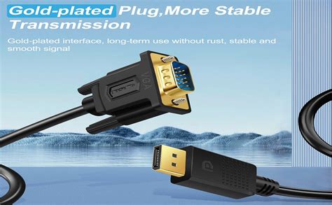 SHULIANCABLE Cavo DisplayPort A VGA Cavo DP Maschio A VGA Maschio