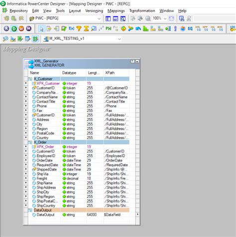 Informatica Powercenter Xml Transformation Xml Source Qualifier Xml Parser Xml Generator