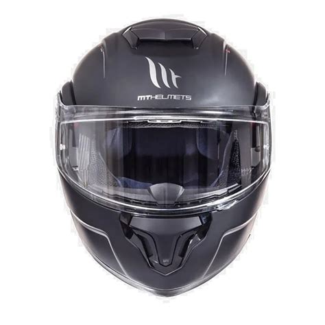 Mt Helmets Atom Sv Solid Modular Helmet Black Motardinn