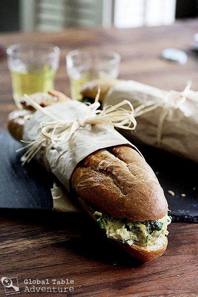 West African Toasted Baguette Sandwich With Spinach Scrambled Eggs Recipe Baguette Sandwich