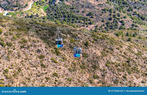 Cable Cars Benalmadena Costa Del Sol Monte Calamorro Stock Image