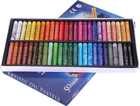 Amazon 50 Color Oil Pastels Set Non Toxic Soft Drawing Pastels Art