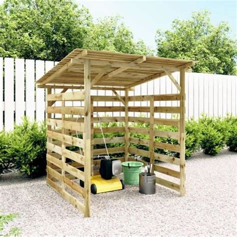 Abri de stockage du bois de chauffage Bois de pin imprégné Cdiscount