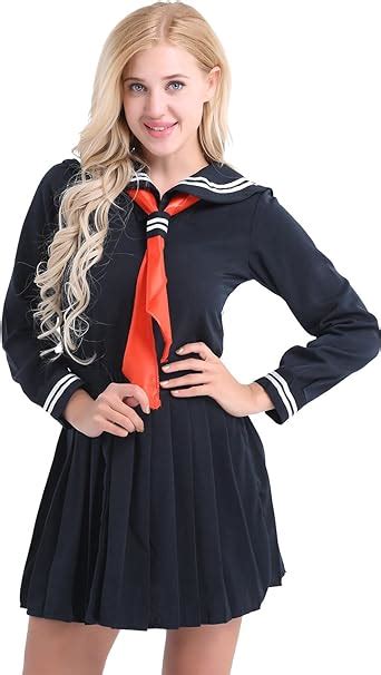 Tiaobug Pcs Mujer Disfraz De Chica Japonesa Cosplay Traje De Marinero