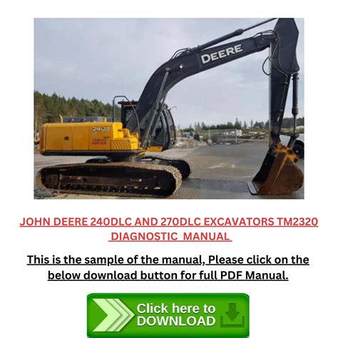 John Deere 240dlc And 270dlc Excavators Tm2320 Online Pdf Manual By