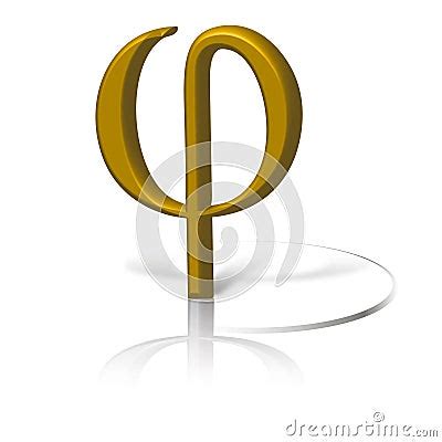 Golden Section Symbol Phi Stock Images Image