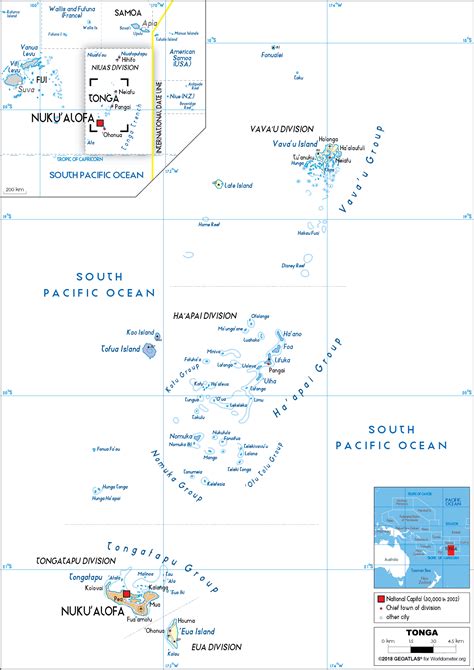 Large size Political Map of Tonga - Worldometer