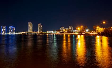 Premium Photo | Skyline of miami night sunset in miami downtown