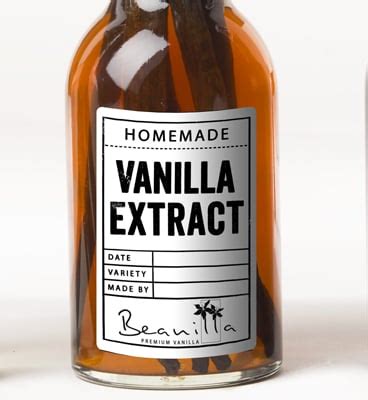 Printable and Free Homemade Vanilla Extract Labels