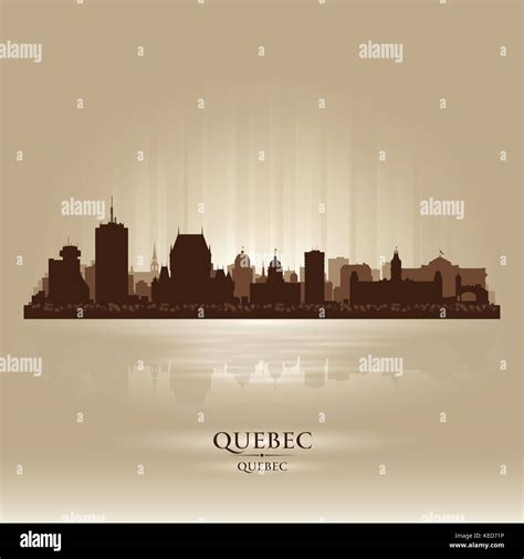 Quebec Canada Skyline City Silhouette Vector Illustration Stock Vector