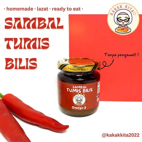 Sambal Kakakkita Sambal Kakak Kita Sambal Tumis Bilis 180G READY