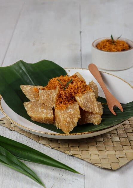 Getuk Serundeng Es Una Comida Tradicional De Java Central Indonesia