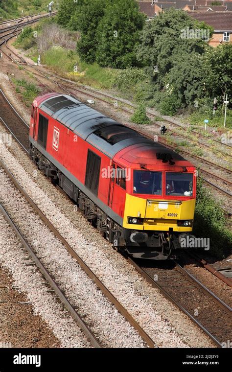 Dbs Class 60 Loco 60092 Travels Light Engine Through Scunthorpe On 216