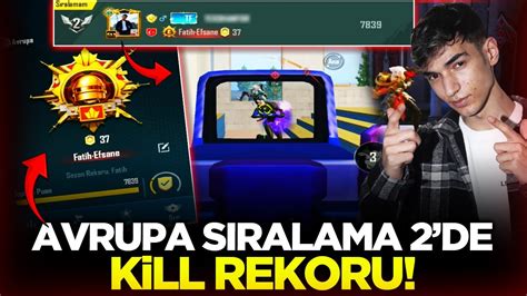 HAYATIMDA BİR İLK SIRALAMA 2 DE KİLL REKORU KIRDIM Pubg Mobile