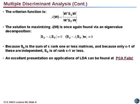 Ece 8443 Pattern Recognition Lecture 09 Linear Discriminant