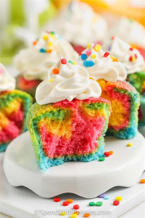 Rainbow Cupcakes Spend With Pennies