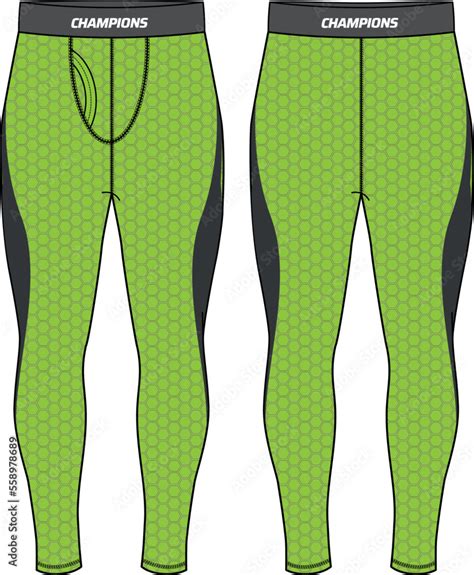 Vecteur Stock Sports Running Tights Leggings Pants Design Flat Sketch