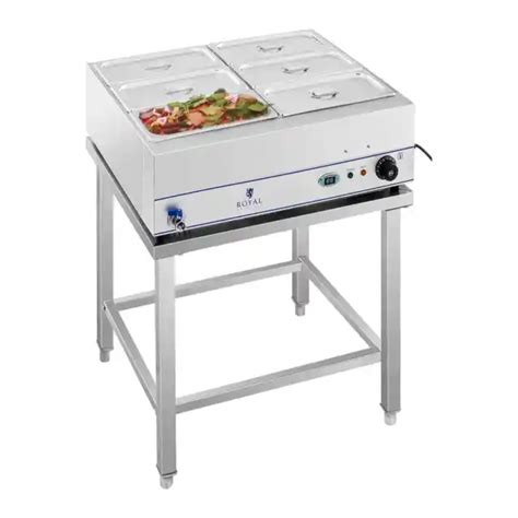 BAIN MARIE ELECTRIQUE Avec Table 6 Bacs Gn 1 3 85C Ecran Lcd Robinet