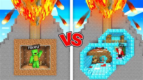 Mikey POOR vs JJ RICH House Inside Volcano Survival Battle in Minecraft ...