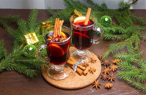 Premium Photo Mulled Wine With Spices Winter Hot Drinks Star Anise Cinnamon