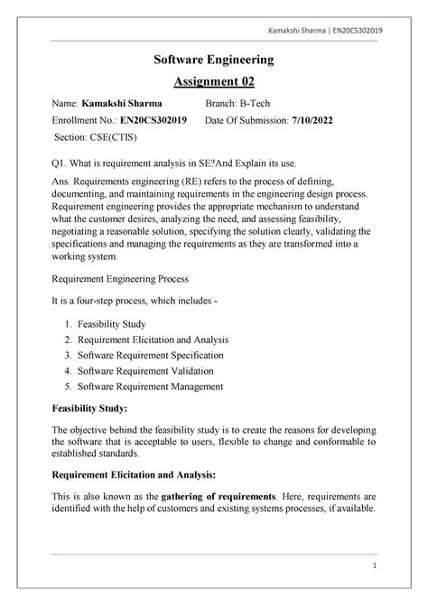 Software Engineering Assignement 02 Software Engineering Assignment