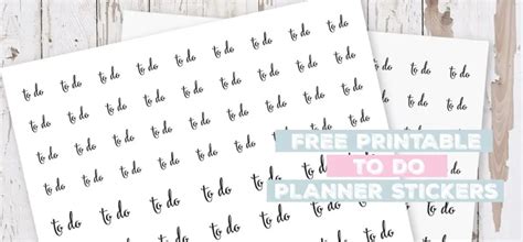 Free Printable To Do Planner Stickers - World of Printables