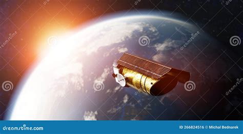 Hubble Space Telescope and Earth Stock Illustration - Illustration of ...