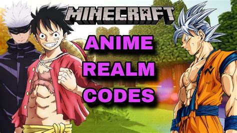 TOP 3 BEST MINECRAFT ANIME REALM CODES FOR BEDROCK EDITION YouTube