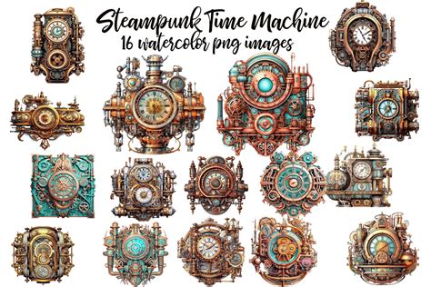 Steampunk Time Machine Graphic by retrowalldecor · Creative Fabrica