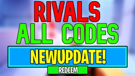 New Rivals Codes Roblox Rivals Codes July 2024 Youtube