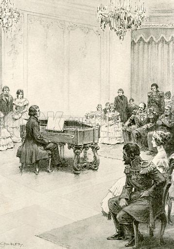 Franz Liszt Playing For The Czar Of Russia Stock Image Look And Learn