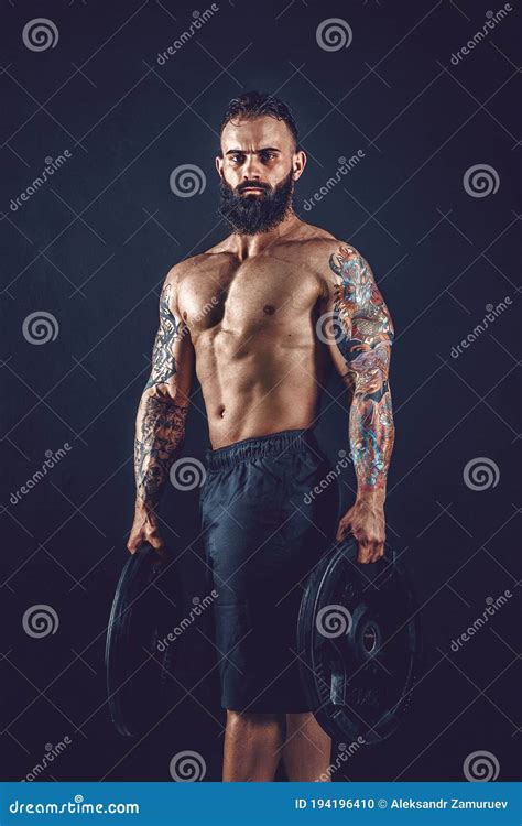 Portrait Of Shirtless Handsome Man Stock Image CartoonDealer