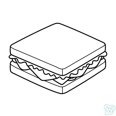 Sanduiche Para Colorir - 20 Sanduíche para colorir - Divirta-se pintando!