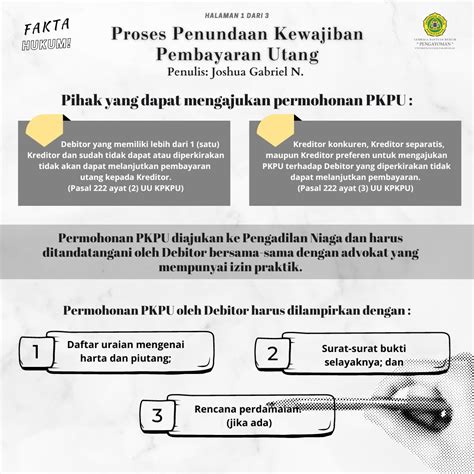 Proses Penundaan Kewajiban Pembayaran Utang Lbh Pengayoman Unpar