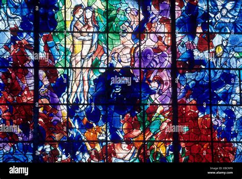 The Peace, stained-glass window by Marc Chagall, Master glazier Charles ...