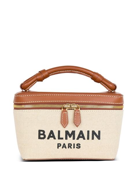 Balmain B Army Canvas Tote Bag Neutrals Farfetch