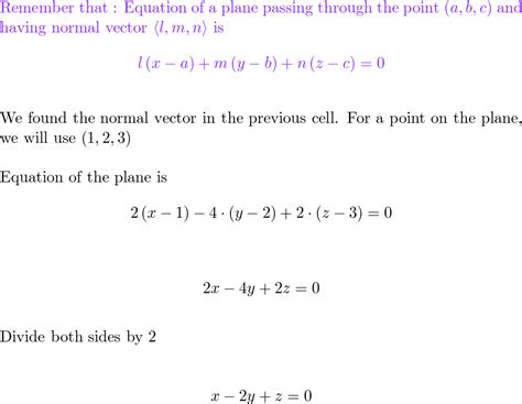 Find An Equation Of The Plane The Plane That Passes Through Quizlet