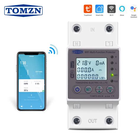 Tomzn Medidor De Energ A Inteligente Con Wifi Disyuntor De Medici N De