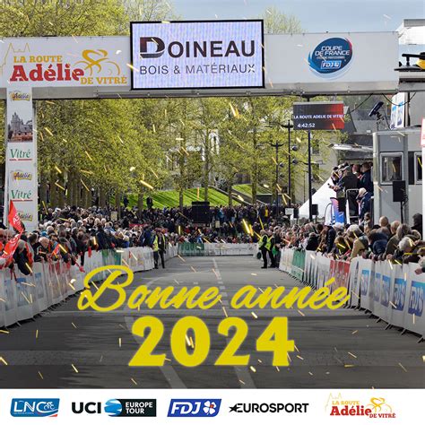 Meilleurs vœux 2024 Route Adélie de Vitré Course cycliste