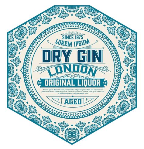 Premium Vector Vintage Gin Label Design