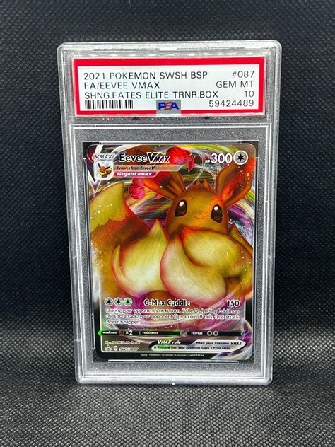 Mavin Pokemon Shining Fates Eevee Vmax Swsh Psa Gem Mint