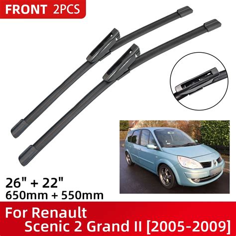 Front Wiper Blades For Renault Scenic 2 Grand II 2005 2009 Windshield