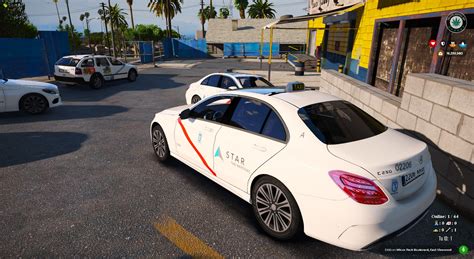 Mercedes Clase C W Taxi Madrid Of Spain Espa A Fivem Replace Gta