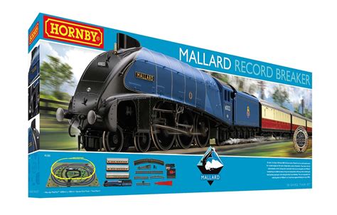 Hornby R1282M Mallard Record Breaker Train Set - Era 3 (OO Gauge) Free ...