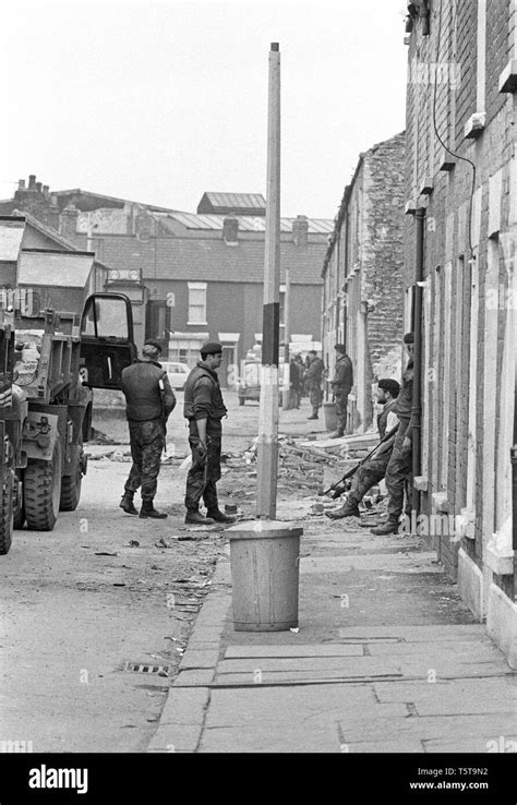 British Army On Patrol In Belfast Northern Ireland Early 70s During