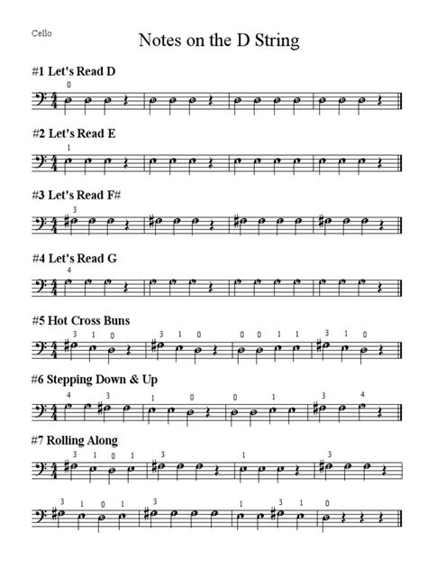 Notes On D Cello | PDF