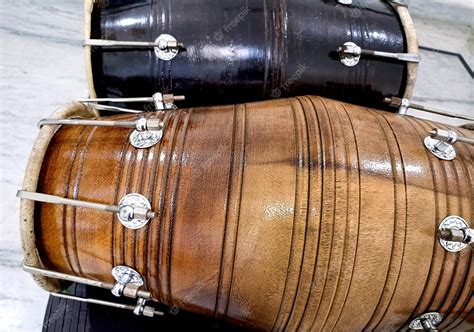 Premium Photo | Closed up of indian folk traditional musical instruments dholak